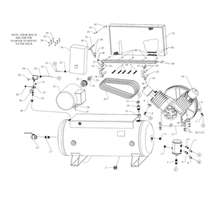 Main Diagram and Parts List for T20B-120-SSC  Jenny Compressor