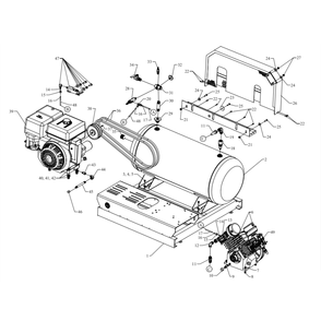 Main Diagram and Parts List for GC11HGA-SM-CRC  Jenny Compressor