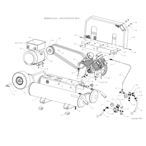 Main Diagram and Parts List for G5A-15P-CRC  Jenny Compressor