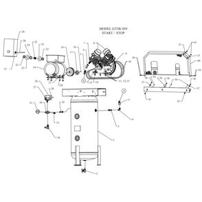 Main Diagram and Parts List for GT5B-30V-SSC  Jenny Compressor