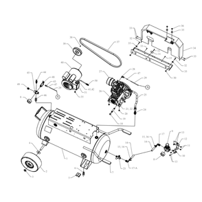 Main Diagram and Parts List for K1A-30P-CRC  Jenny Compressor