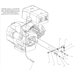 Throttle Idle Control Diagram and Parts List for W11HGB-SM-CRC  Jenny Compressor