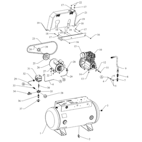 Main Diagram and Parts List for F1S-30UMS  Jenny Compressor