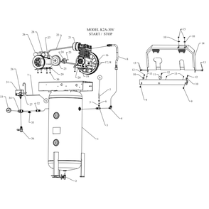 Main Diagram and Parts List for K2A-30V-SSC  Jenny Compressor