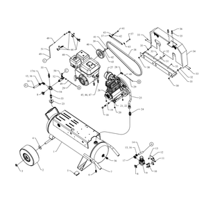 Main Diagram and Parts List for K5HGA-17P-CRC  Jenny Compressor