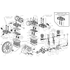 Main Diagram and Parts List for 2GT2C-60C-SSC  Jenny Compressor