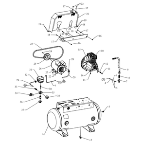 Main Diagram and Parts List for K15S-30UMS  Jenny Compressor