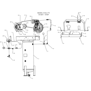 Main Diagram and Parts List for F34A-17V-SSC  Jenny Compressor