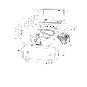Main Diagram and Parts List for U75B-120-SSC  Jenny Compressor