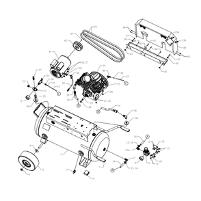Main Diagram and Parts List for G3A-30P-CRC  Jenny Compressor