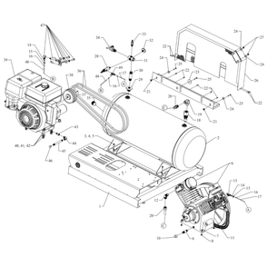 Main Diagram and Parts List for W11HGB-SM-CRC  Jenny Compressor