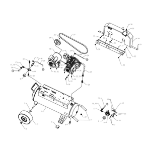 Main Diagram and Parts List for K1A-17P-CRC  Jenny Compressor