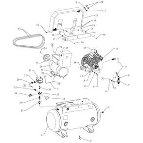 Main Diagram and Parts List for GC5S-30UMS  Jenny Compressor