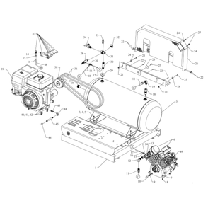 Main Diagram and Parts List for GC8HGA-SM-CRC  Jenny Compressor