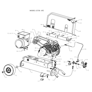 Main Diagram and Parts List for GT5B-8P2-CRC  Jenny Compressor