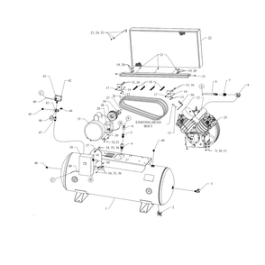 Main Diagram and Parts List for U75B-80-SSC  Jenny Compressor