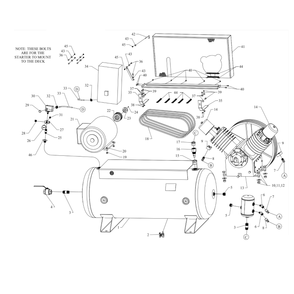 Main Diagram and Parts List for T25C-120C-SSC  Jenny Compressor