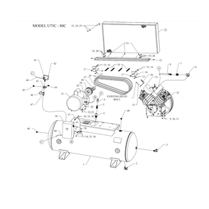 Main Diagram and Parts List for U75C-80C-SSC  Jenny Compressor