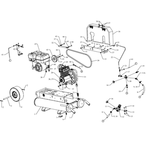Main Diagram and Parts List for K5HGA-15P-CRC  Jenny Compressor