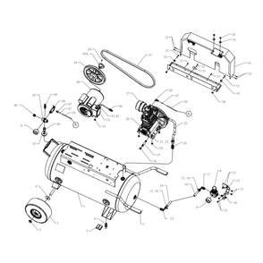 Main Diagram and Parts List for K2A-30P-CRC  Jenny Compressor