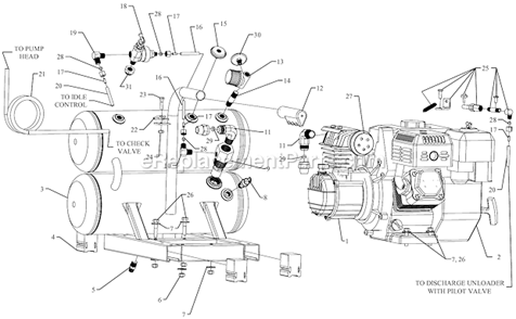 Page A Diagram and Parts List for AM840-4HG-HC4V  Jenny Compressor