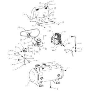 Main Diagram and Parts List for K34S-30UMS  Jenny Compressor