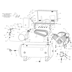 Main Diagram and Parts List for T20C-120C-SSC  Jenny Compressor