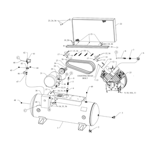 Main Diagram and Parts List for U10B-80-SSC  Jenny Compressor