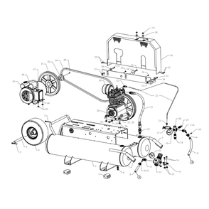 Main Diagram and Parts List for K2A-15P-CRC  Jenny Compressor