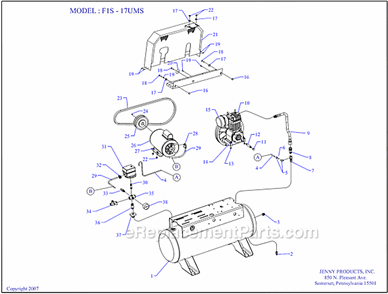 Part Location Diagram of 154-4L510 Jenny Belt-vee