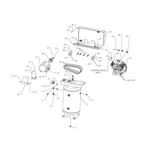 Main Diagram and Parts List for U10B-80V-SSC  Jenny Compressor