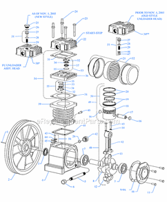 Page A Diagram and Parts List for FU Series Jenny Compressor