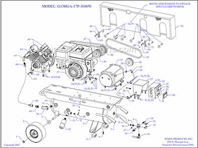 Part Location Diagram of 120-1021 Jenny Screw-Flange