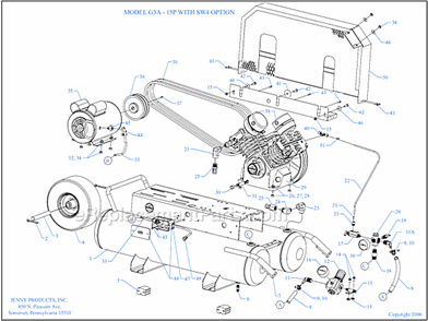 Part Location Diagram of 150-1083 Jenny Bracket-Regulator