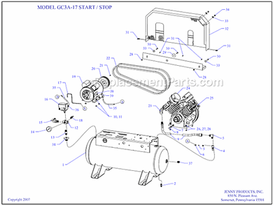 Part Location Diagram of 123-1034 Jenny Connector-Cable