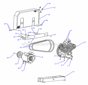 Page A Diagram and Parts List for GC3A-B  Jenny Compressor