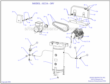 Part Location Diagram of 123-1036 Jenny Nut-Lock