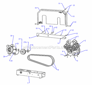 Page A Diagram and Parts List for GT3B-B  Jenny Compressor