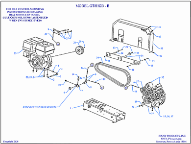 Page A Diagram and Parts List for GT8HGB-B  Jenny Compressor