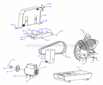 Page A Diagram and Parts List for J5A-B  Jenny Compressor