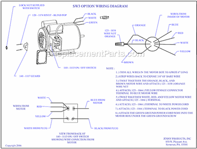 Page B Diagram and Parts List for K15A-15P-CRC-SW3  Jenny Compressor