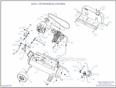 Page A Diagram and Parts List for K15A-17P-DCS  Jenny Compressor