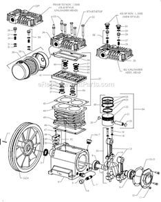 Page B Diagram and Parts List for K15A-17P  Jenny Compressor