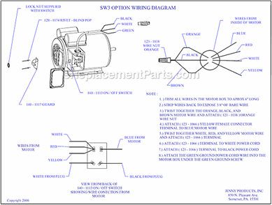 Page B Diagram and Parts List for K15A-8P-CRC-SW3  Jenny Compressor