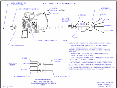 Page B Diagram and Parts List for K1A-17P-CRC-SW3  Jenny Compressor