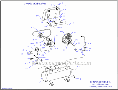 Part Location Diagram of 154-1209 Jenny Pulley-Ci