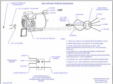 Page B Diagram and Parts List for K2A-15P-CRC-SW3  Jenny Compressor