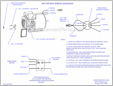 Page B Diagram and Parts List for K2A-17P-CRC-SW3  Jenny Compressor