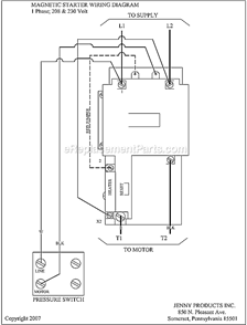 Page B Diagram and Parts List for K2A-30V  Jenny Compressor