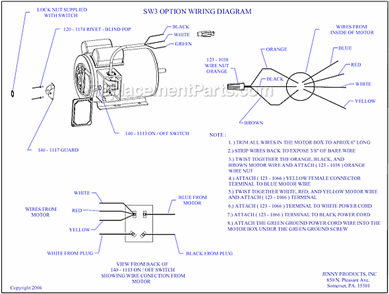 Page B Diagram and Parts List for K2A-8P-CRC-SW3  Jenny Compressor